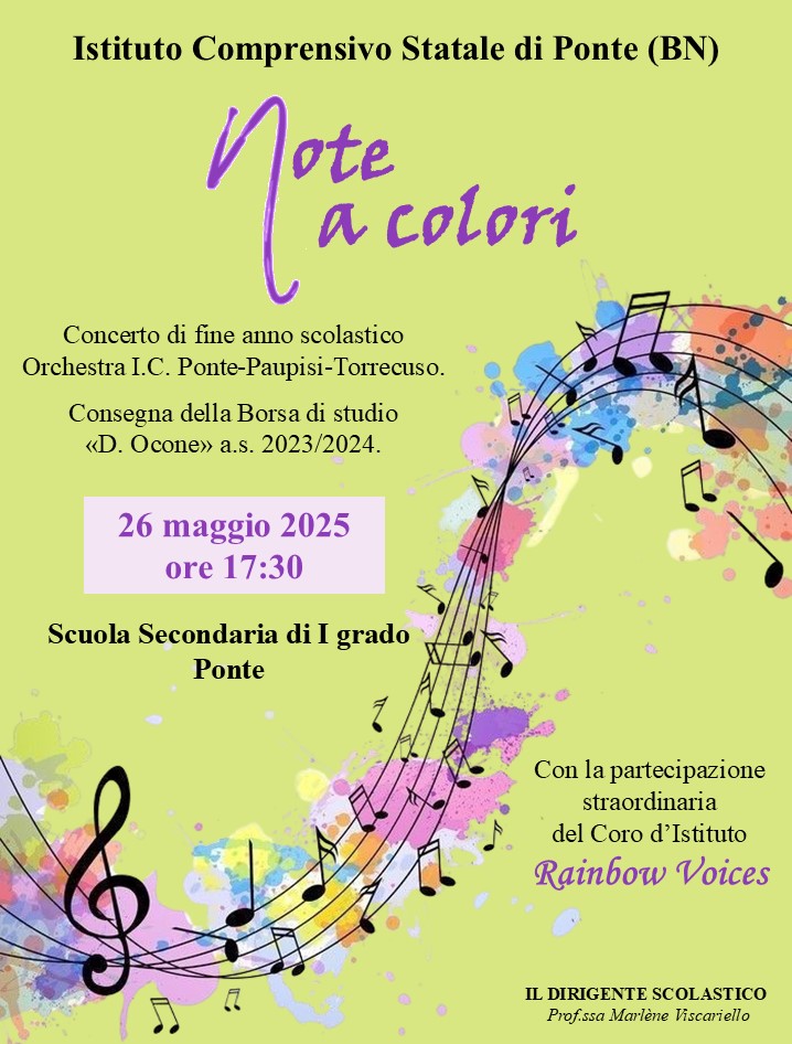 Locandina Concerto Orchestra e Coro I.C. Ponte - 2
